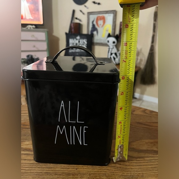 RARE Rae Dunn ALL MINE Tin Box - Stash Box Trinket Box Cookie Tin - Picture 5 of 6